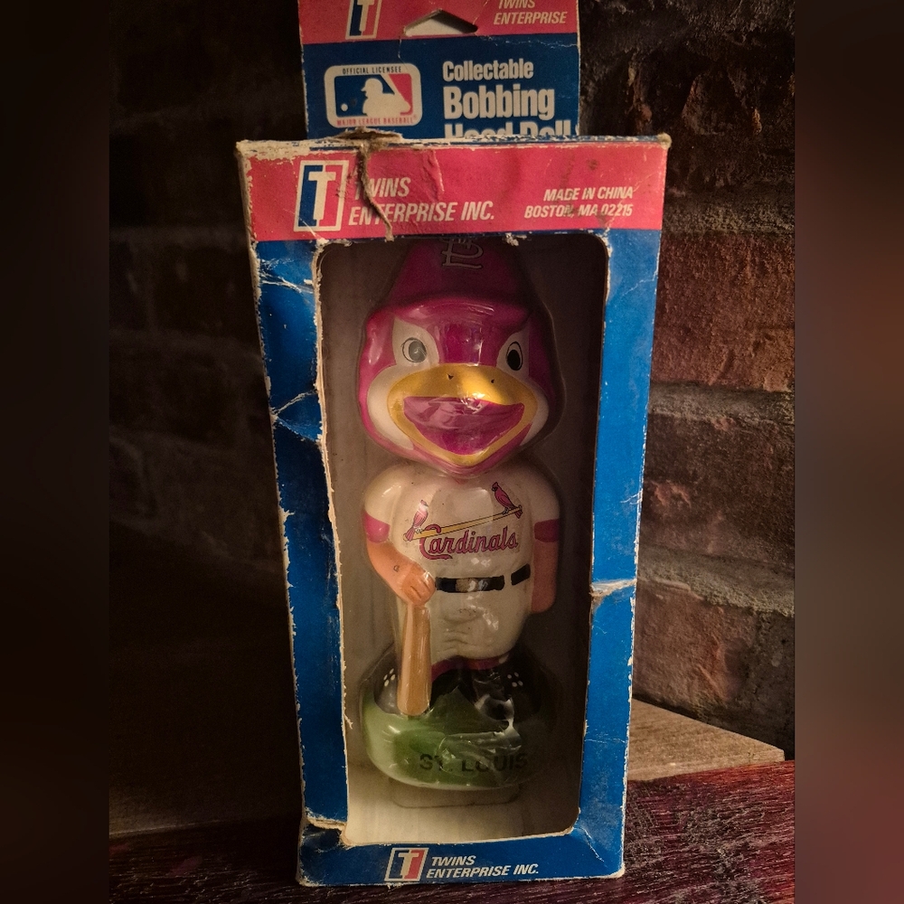 MLB Cardinals Bobbing Head Doll - Pink and White